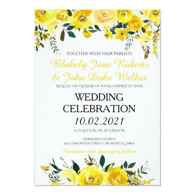 Invitaciones en amarillo 🌈🌻 1