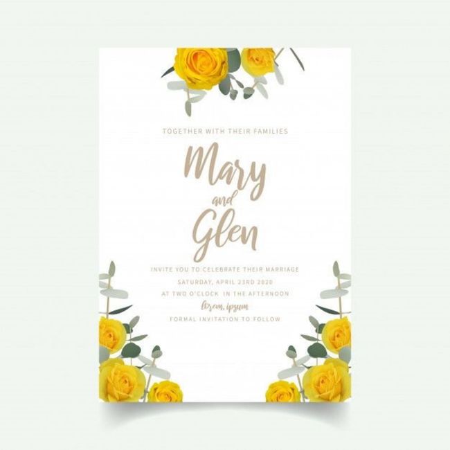 Invitaciones en amarillo 🌈🌻 2