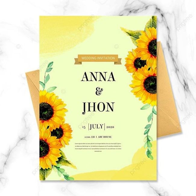 Invitaciones en amarillo 🌈🌻 3