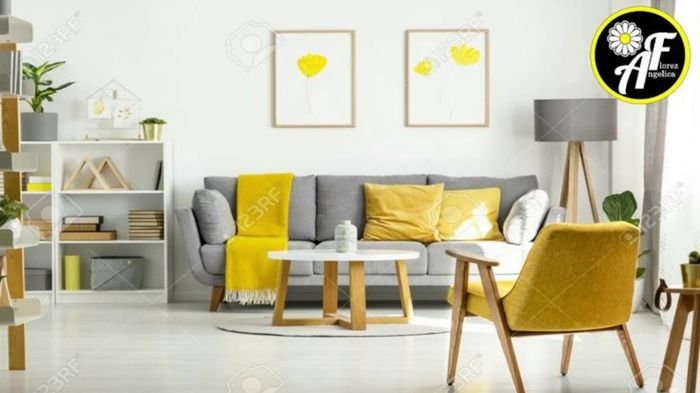 Decoración de interiores en amarillo 🌈 6