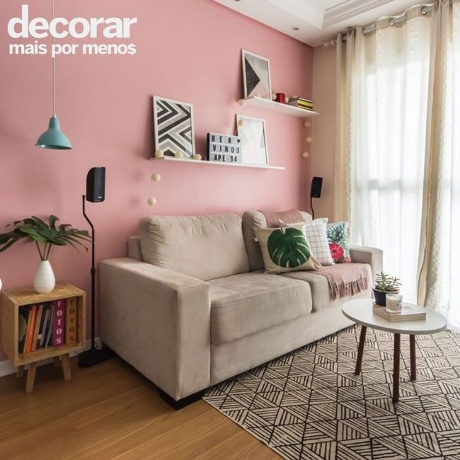 Decoración de sala en rosa 🛋️💓 5