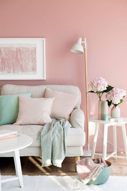 Decoración de sala en rosa 🛋️💓 8