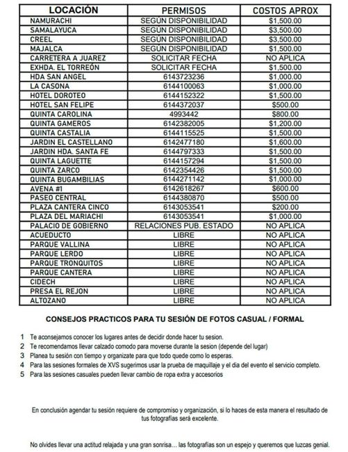 Opciones de locación para fotos Chihuahua - 1