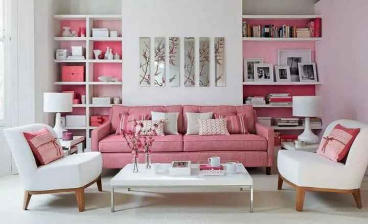 Decoración de sala en rosa 🛋️💓 - 6