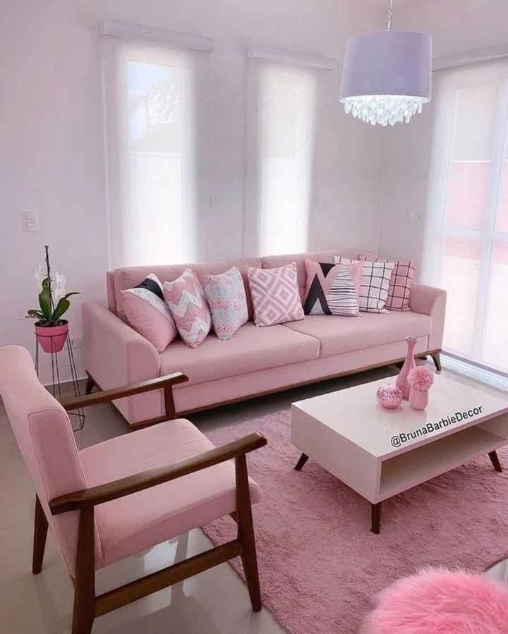 Decoración de sala en rosa 🛋️💓 - 7