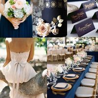 Combinaciones de colores en azul navy y dusty rose - 1