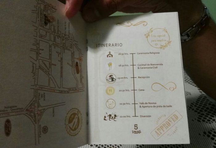 Interior de pasaporte