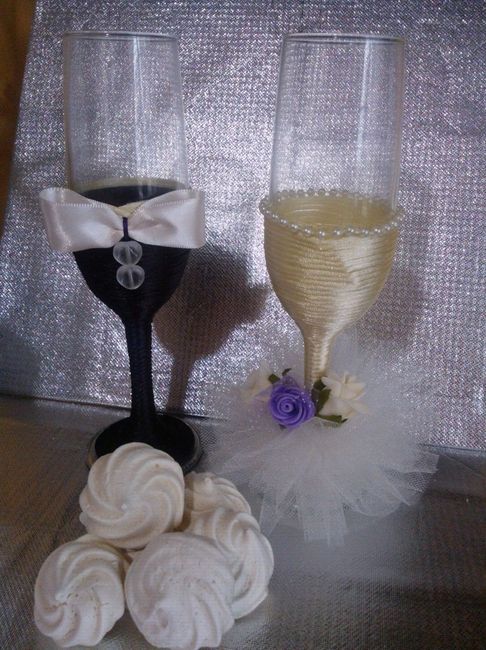 Decoración copas brindis g&e - 2