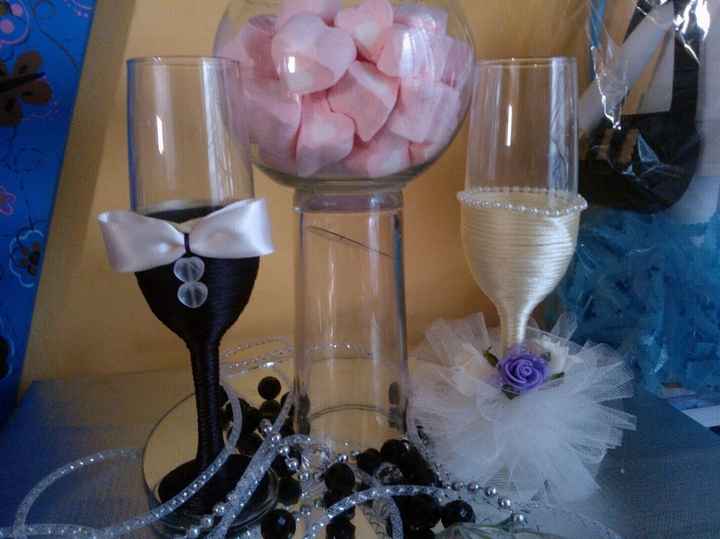 Decoración copas brindis g&e - 1