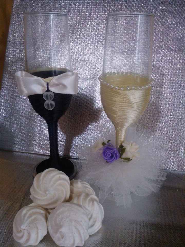 Decoración copas brindis g&e - 2