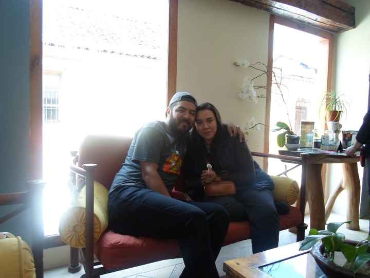 ya casi de regreso...nos vemos asi por que no dormimos un dia antes en la noche fue el temblor