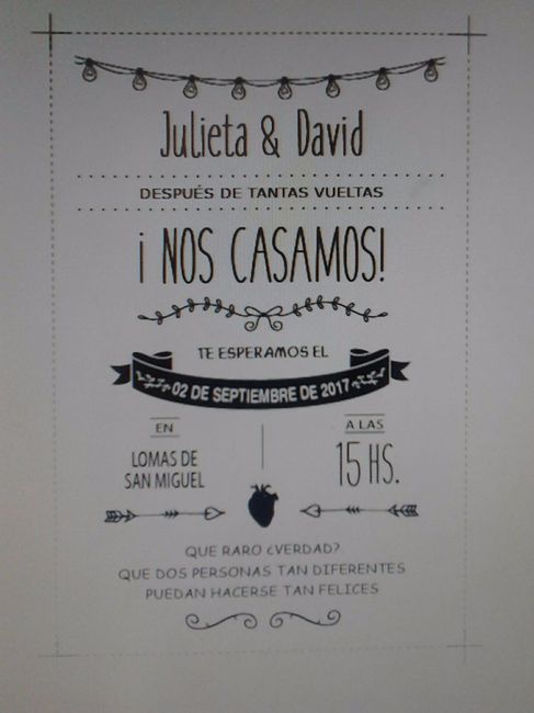 muestra de la invitacion si puedo le tomo foto a una por q estabannn re bonitas