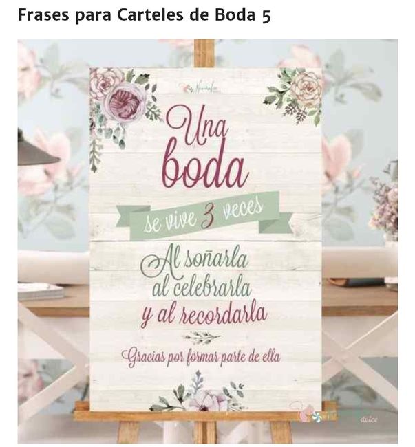 Frases para carteles de boda!!! 5