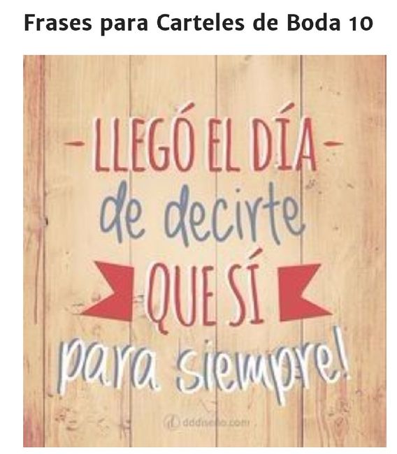 Frases para carteles de boda!!! 10