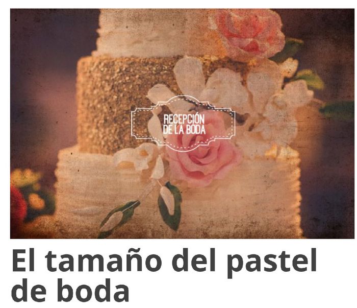El tamaño ideal del pastel de bodas!!! - 1