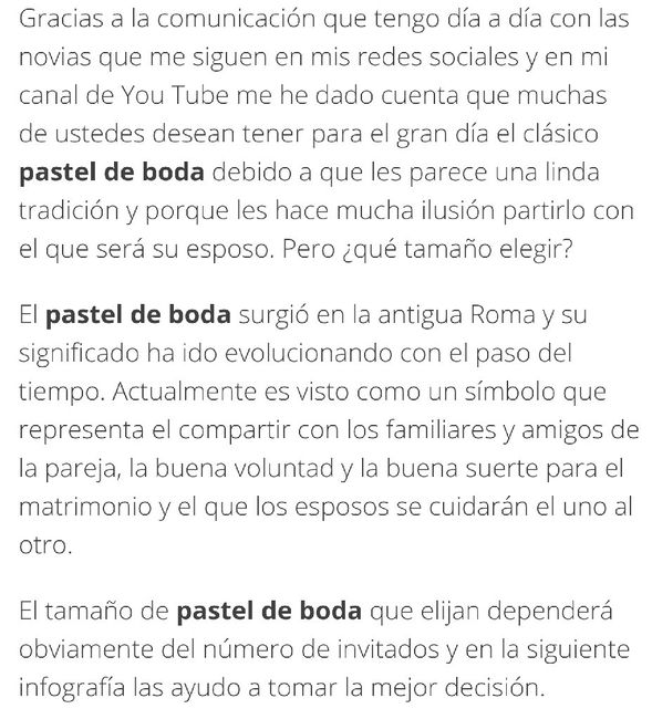 El tamaño ideal del pastel de bodas!!! - 2