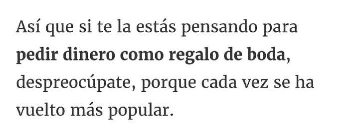 Como pedir dinero en vez de regalos??? - 4