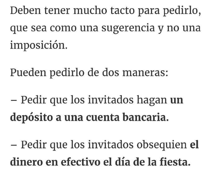 Como pedir dinero en vez de regalos??? - 7