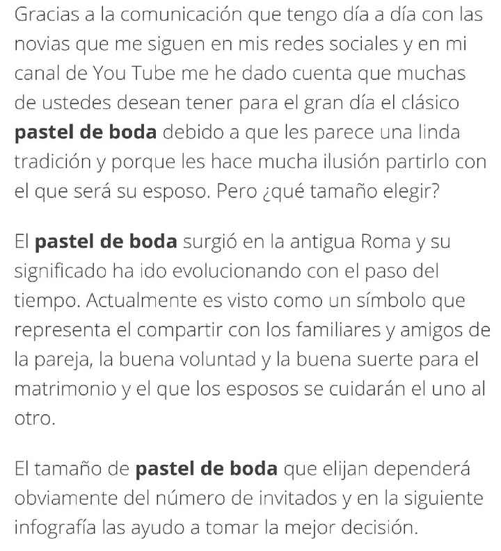 El tamaño ideal del pastel de bodas!!! - 2