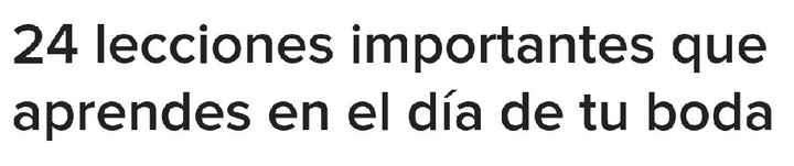 24 lecciones importantes que aprenderás el día de tu boda!!! - 1