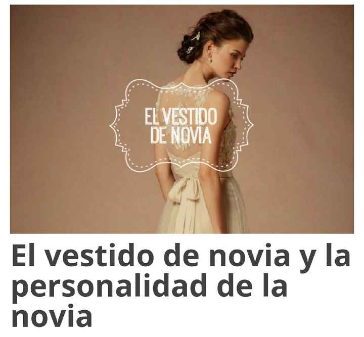 El vestido de novia y la personalidad de la novia!!! - 1