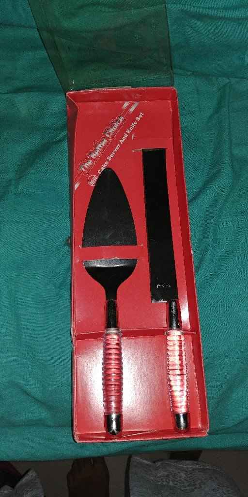 Pala y cuchillo para el pastel ✔ - 1