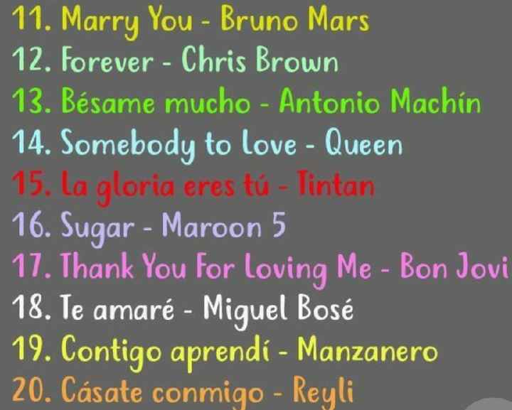 Canciones para la entrada de los novios - 2