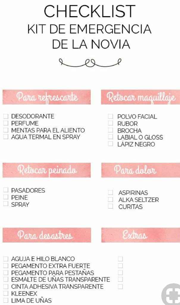Kit de emergencia para la novia - 1