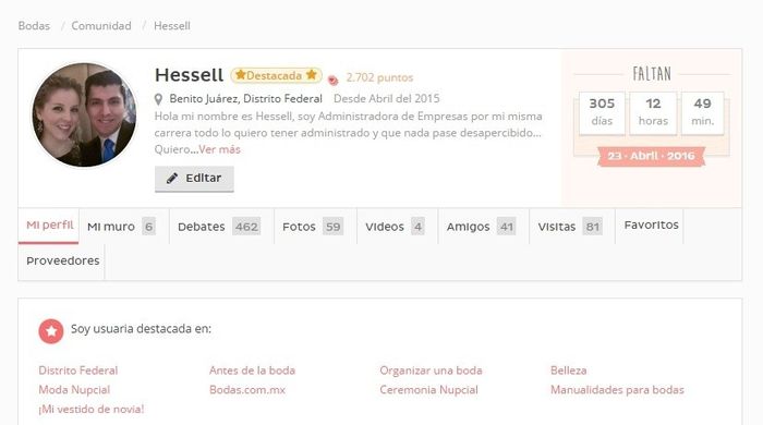 Mi estrella "Usuaria destacada"