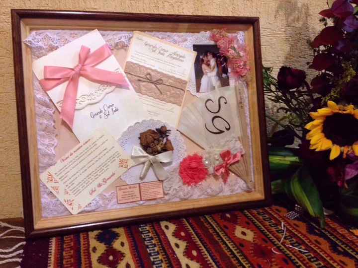 Regalo de primer aniversario de bodas. shadowbox - 1