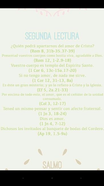 Lecturas para la ceremonia 💒 - 2