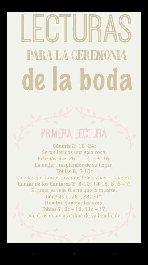 Lecturas para la ceremonia 💒 - 1