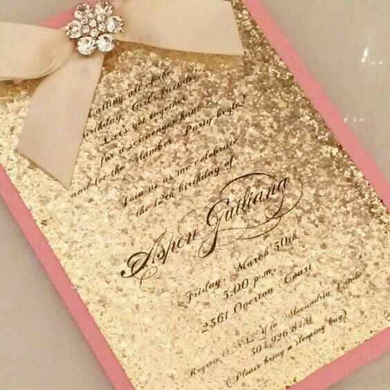 Invitaciones brillosas - 1