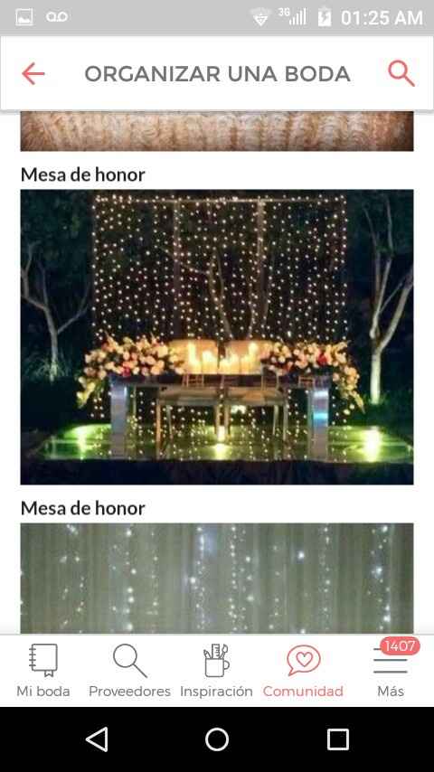 Ideas: decoración mesa de honor - 1