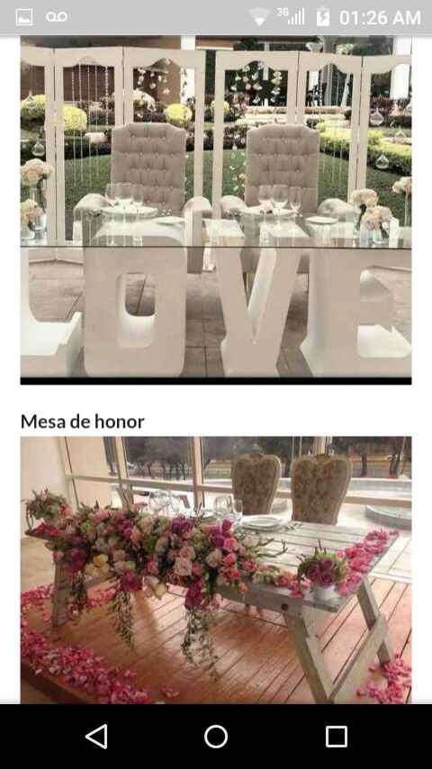 Ideas: decoración mesa de honor - 2