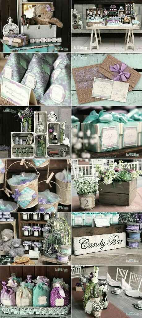 Combinación de colores en color lila y menta - 3