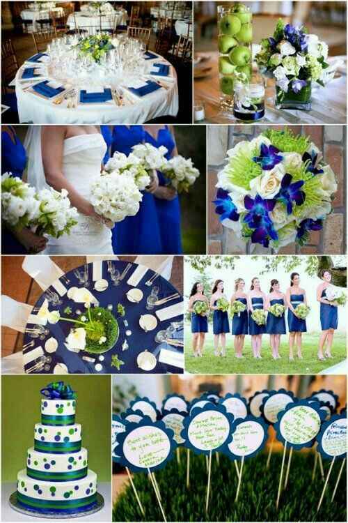 Combinaciones de colores en azul y verde - 2