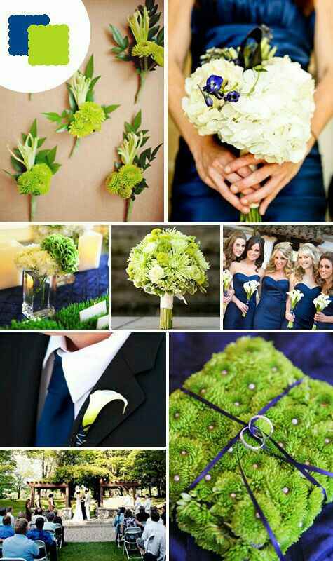 Combinaciones de colores en azul y verde - 2