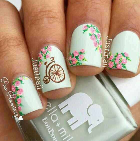  Uñas con flores - 1