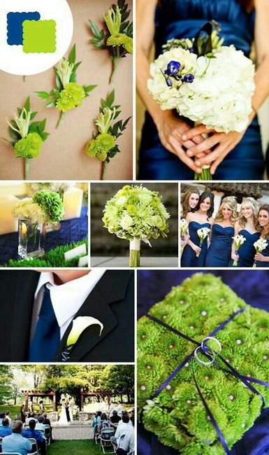 Combinaciones de colores en azul y verde - 2