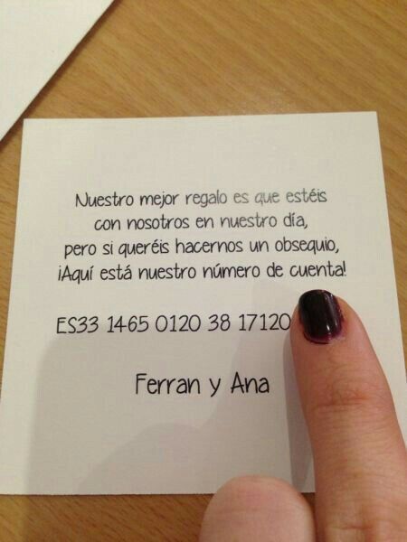 Dinero en vez de regalos? - 1