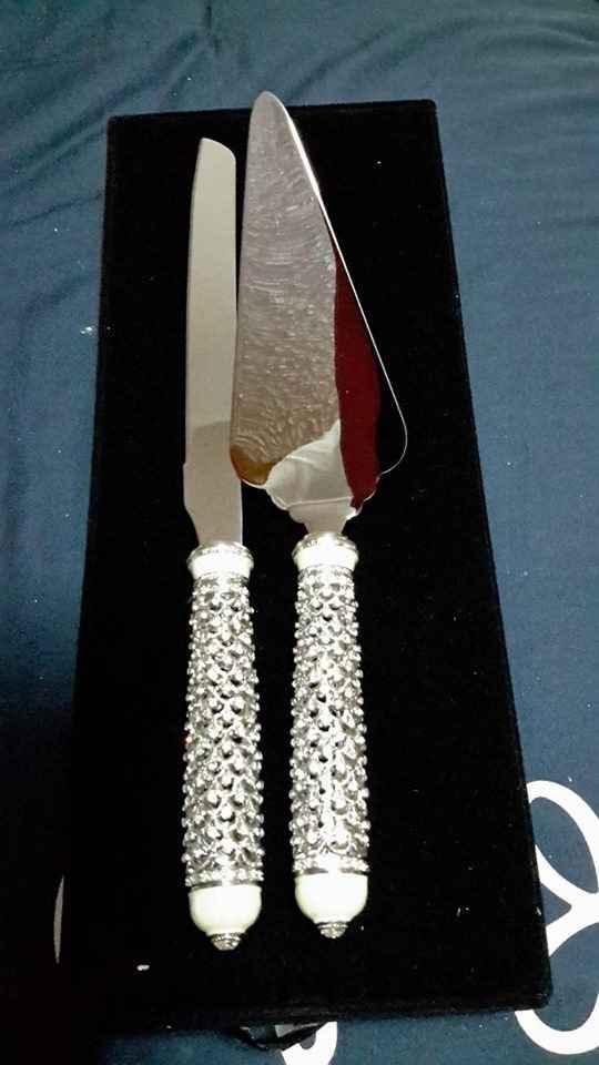 Juego pala y cuchillo para pastel