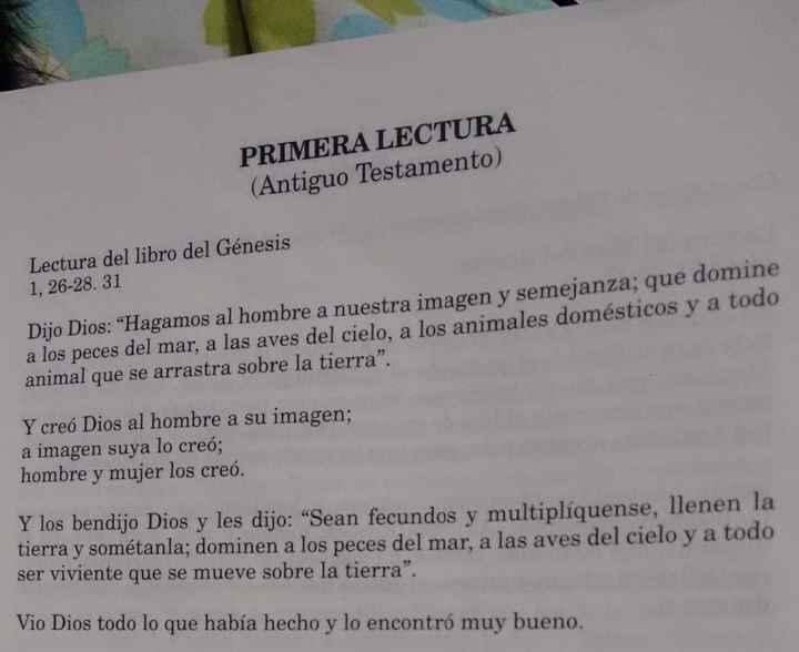 Lectura del Libro del Génesis