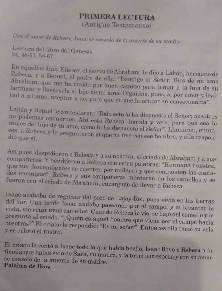 Lectura del Libro del Génesis