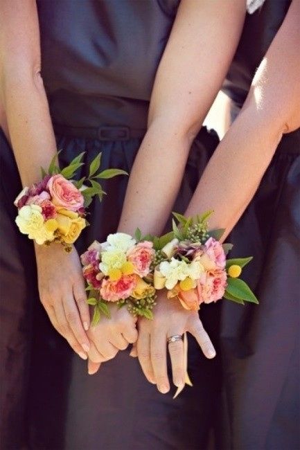 Corsages para las damas de honor