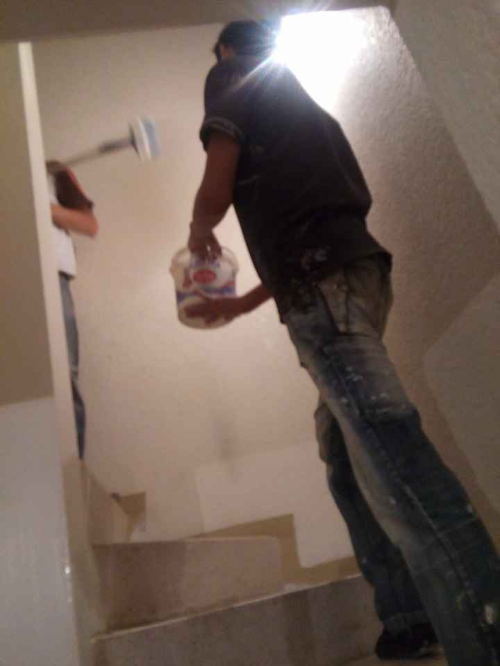 En la remodelada (mi esposo y mi cuñadit0)