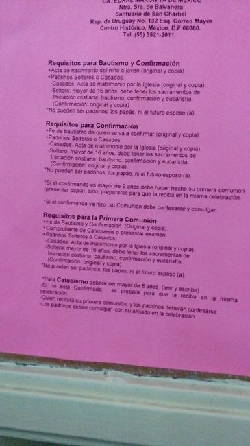 les dejo info de confirmacion y comunion