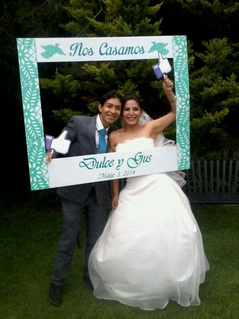 Novios en marco