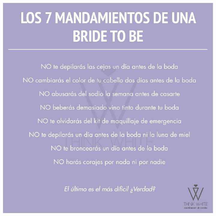 Mandamientos de una bride to be - 1