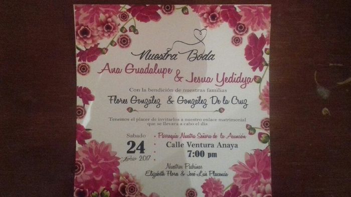 Cambio de diseño de invitación. - 2